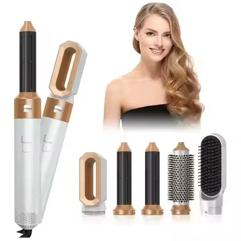 5 in 1 Hair Curler Hot Comb Set Professional Curling Iron Hair Straightener Styling Tool Airwrap Hair Dryer Household