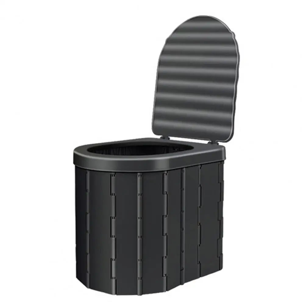 Camping Folding Toilet with Lid Great Load Bearing Travel Toilet Wide Seat Adult Car Potty with Storage Bag And Trash Bags