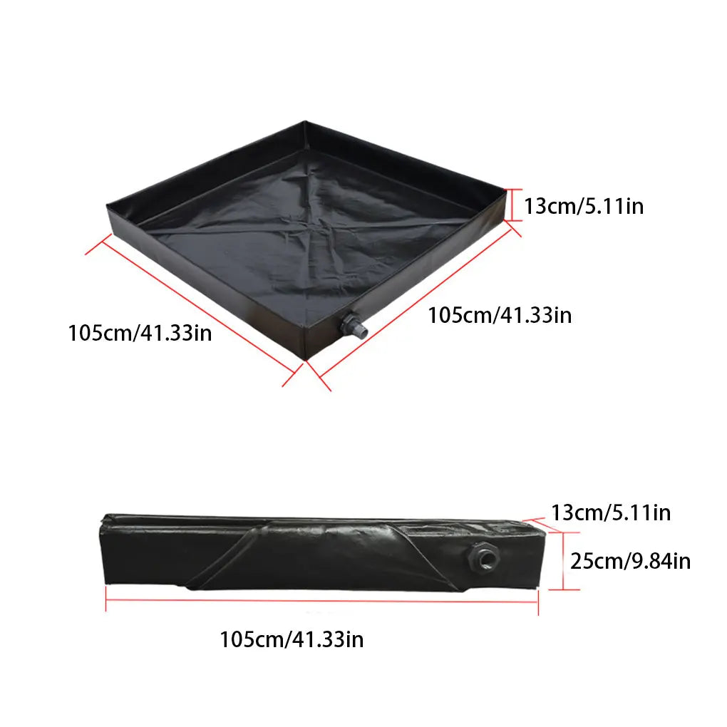 Folding Shower Tent Base 104x104x13cm Portable Shower Tray with Drain Use with Portable Shower Canopy Base for Indoor Outdoor