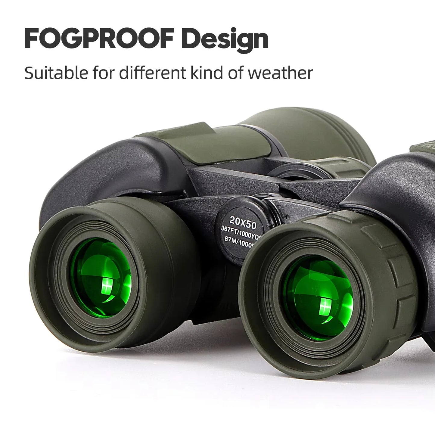 50000M German Military 20X50 Zoom HD BAK4-Prism Powerful Binoculars Long Range Professional Telescope For Outdoor Camping Travel