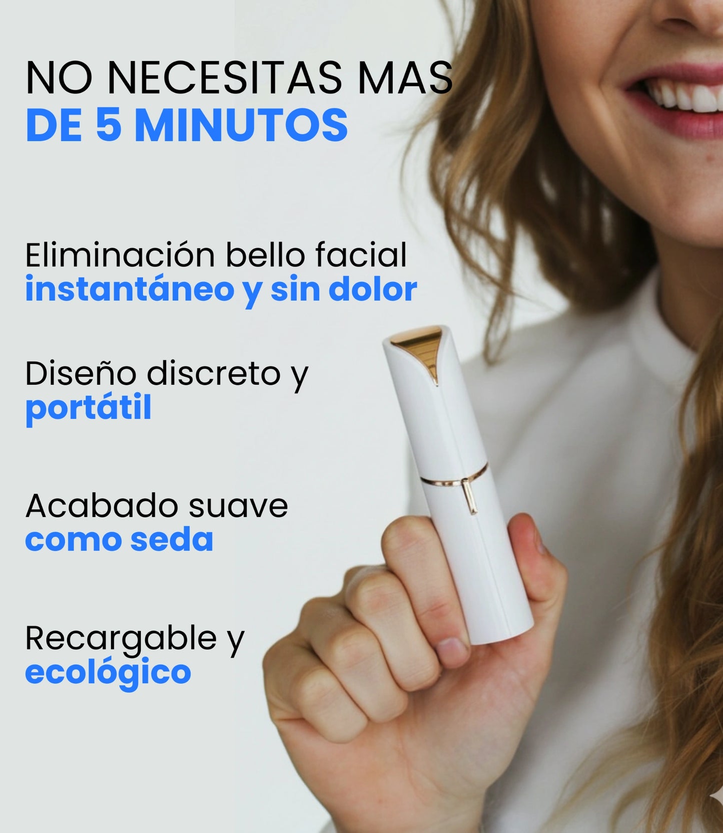 Depilador Facial Lisse Pro | Depilador de Bolsillo Recargable y Lavable