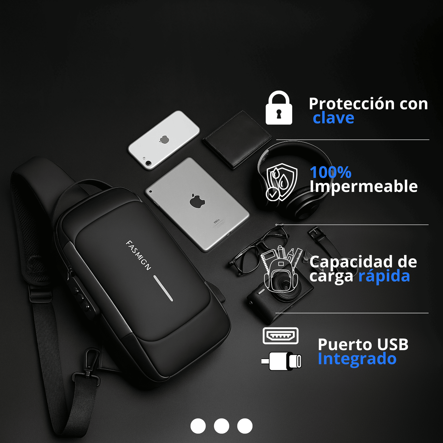 SecureBag | Mochila Anti Robos, Impermeable y con USB