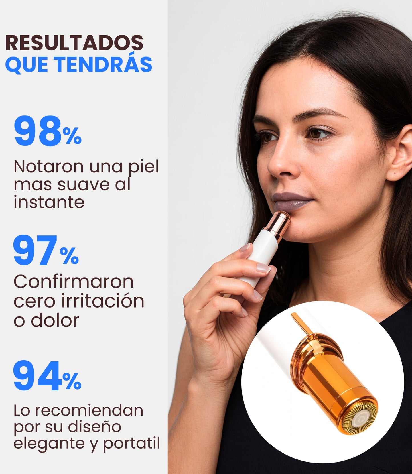 Depilador Facial Lisse Pro | Depilador de Bolsillo Recargable y Lavable