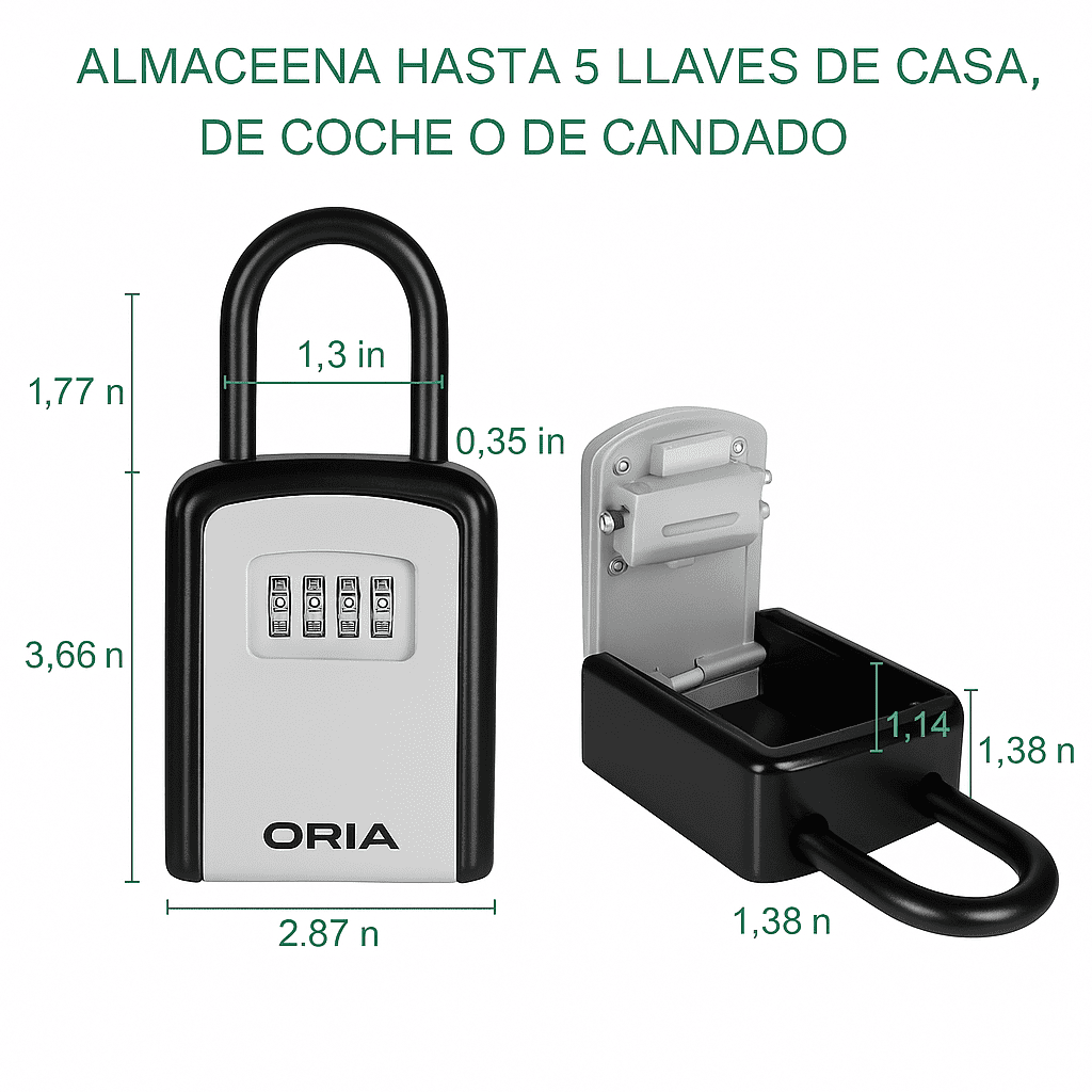 Caja de seguridad para llaves con contraseña para exteriores