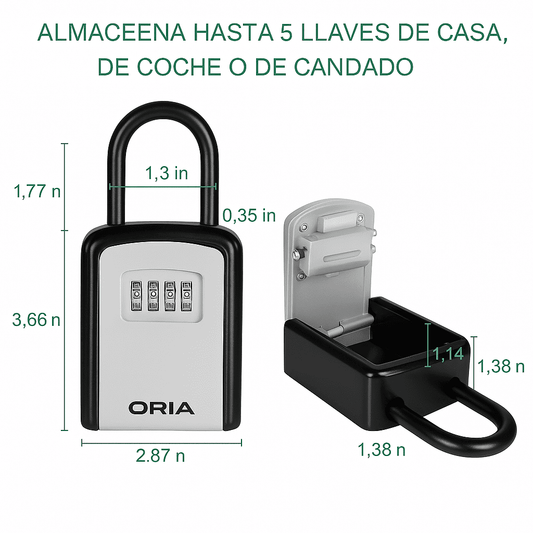 Caja de seguridad para llaves con contraseña para exteriores