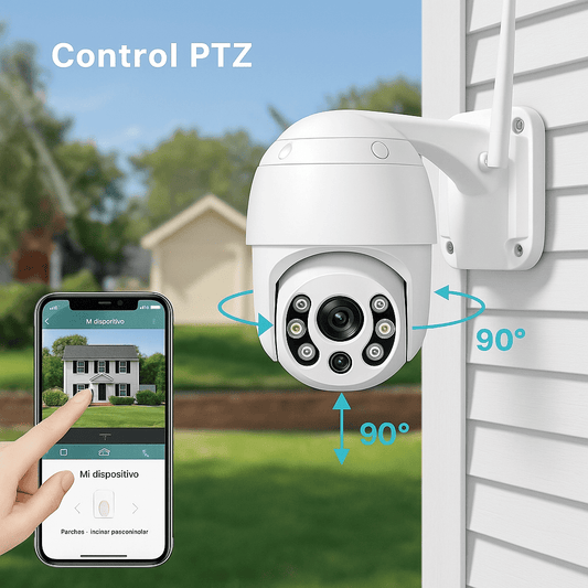 Cámara de vigilancia IP WIFI de 8 MP con zoom digital de 8X, inalámbrica, para exteriores, seguimiento automático, visión nocturna a color, monitor de seguridad CCTV.