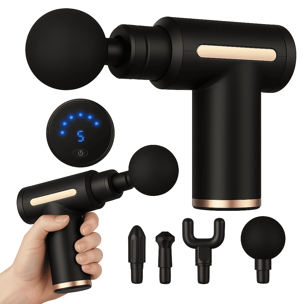 Pistola de masaje vibratoria portatil
