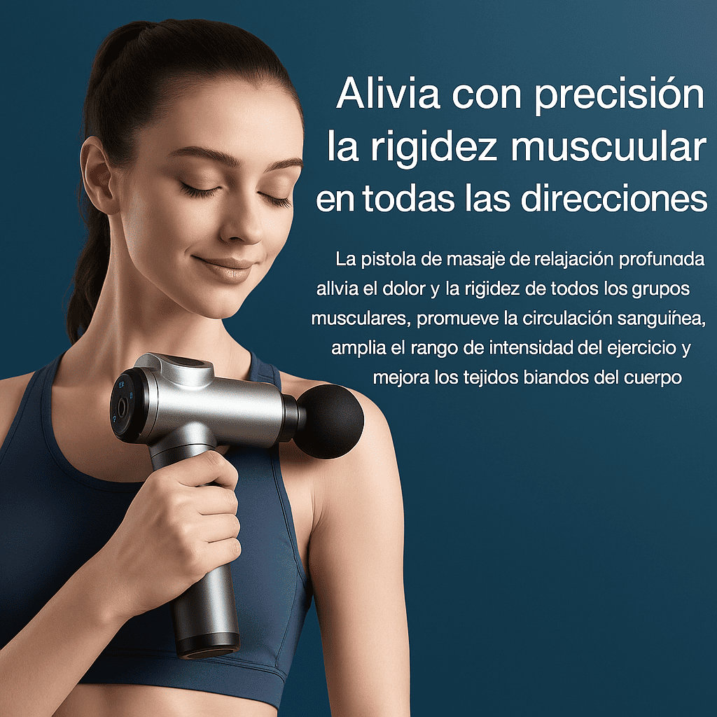 Pistola de masaje vibratoria portatil