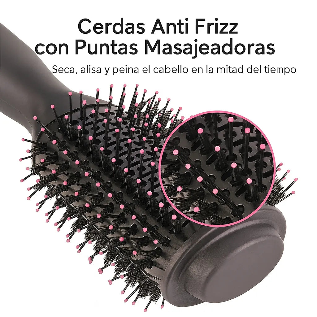 Cepillo Multiusos 3 en 1, alisa, seca y peina rápidamente, con tecnología anti-frizz