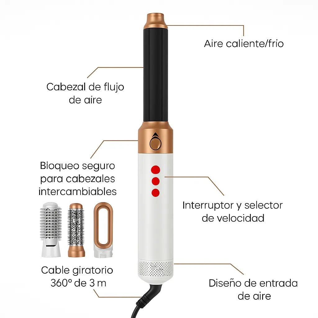 Set Profesional 5 en 1 – Cabello de Salón en Minutos