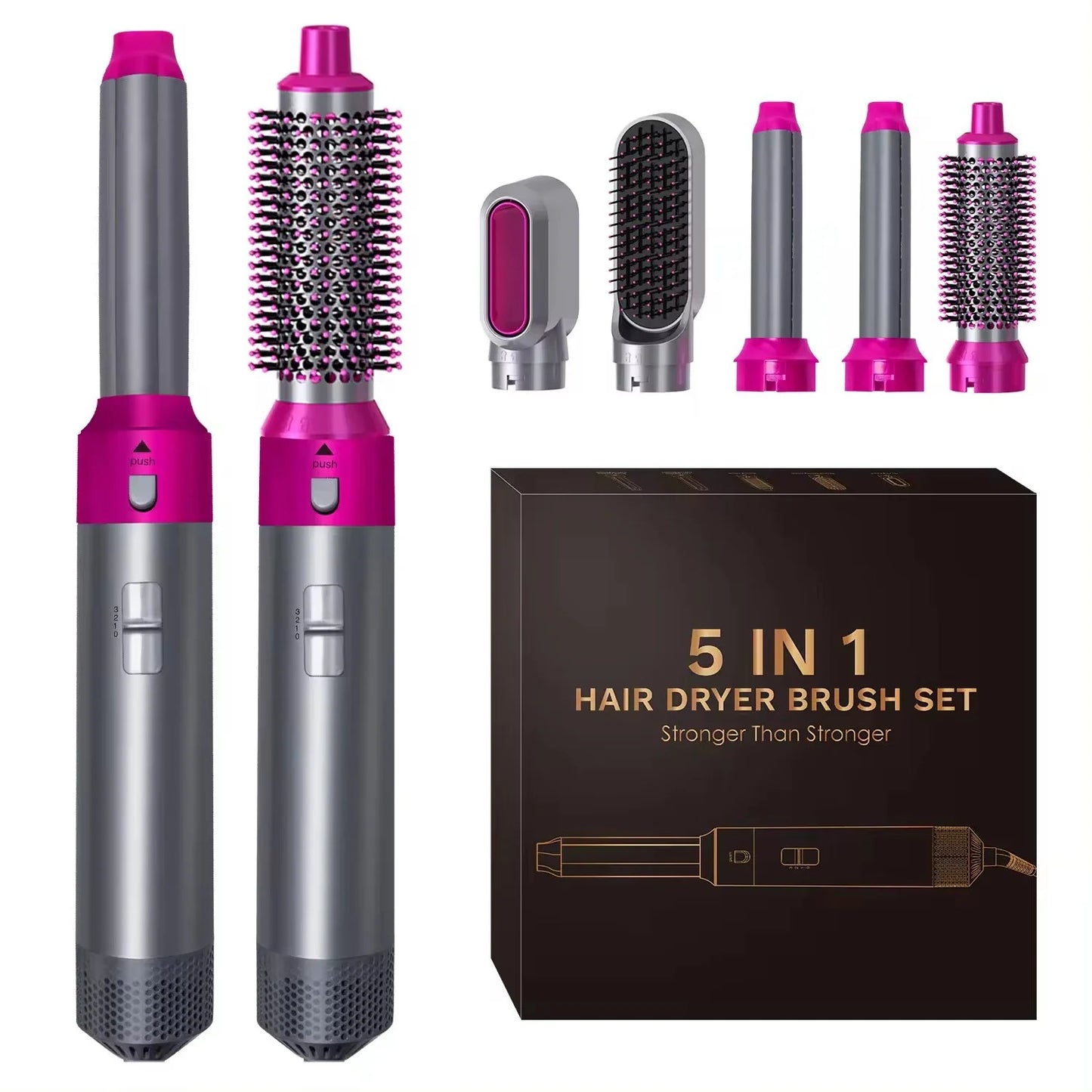 5 in 1 Hair Curler Hot Comb Set Professional Curling Iron Hair Straightener Styling Tool  Airwrap Hair Dryer Household