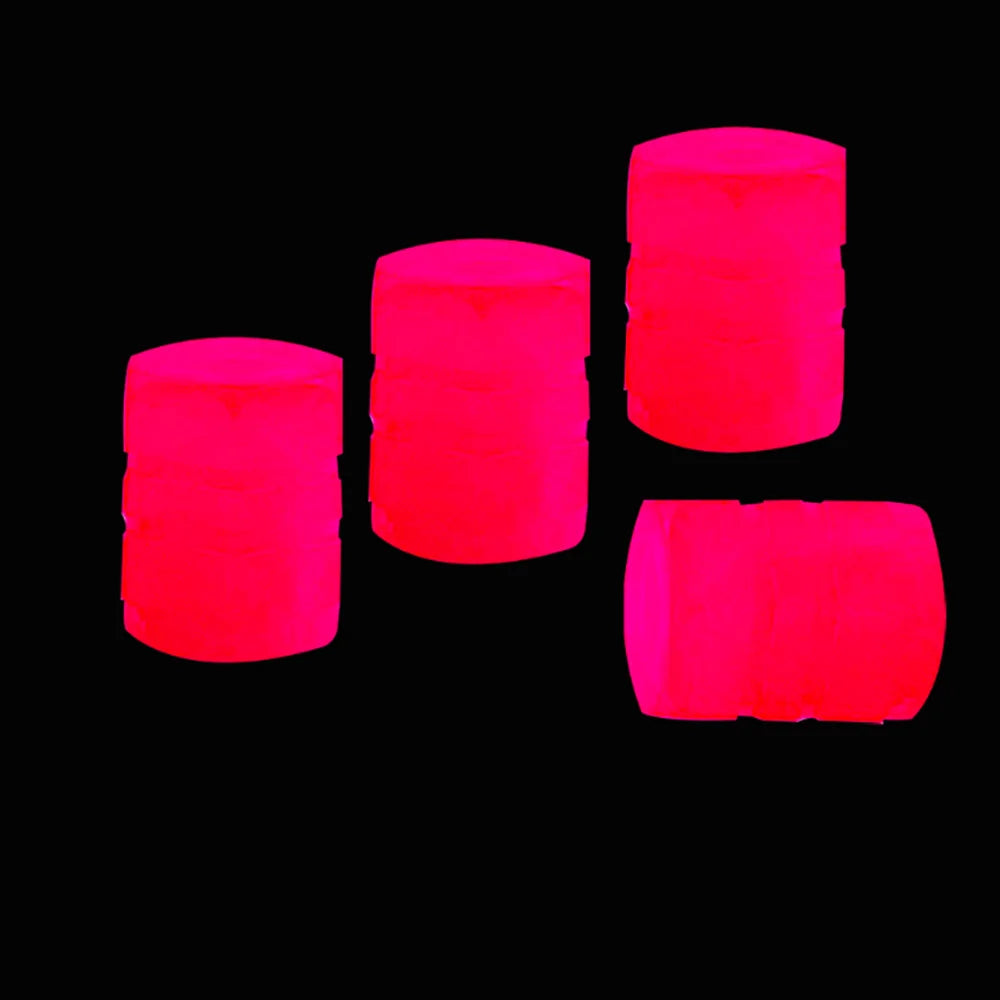 Luminous Valve Caps Fluorescent Green Blue Night Glowing Car Motorcycle Bicycle Wheel Styling Tyre Rim Hub Luminous Cap Decor