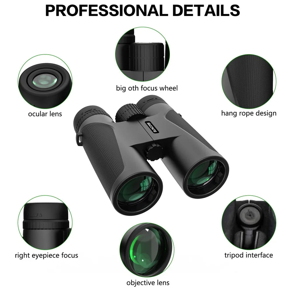 Suncore TL12X42 Professional Waterproof Binoculars Portable HD Telescope Large 42mm Objective Lens for Outdoor Camping