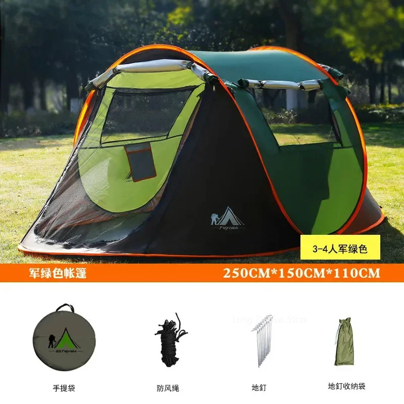 Outdoor Pop up Tent Full-Automatic Instant Unfold Rain-Proof Tent Family Ultralight Portable Dampproof Camping Tents for Tourism