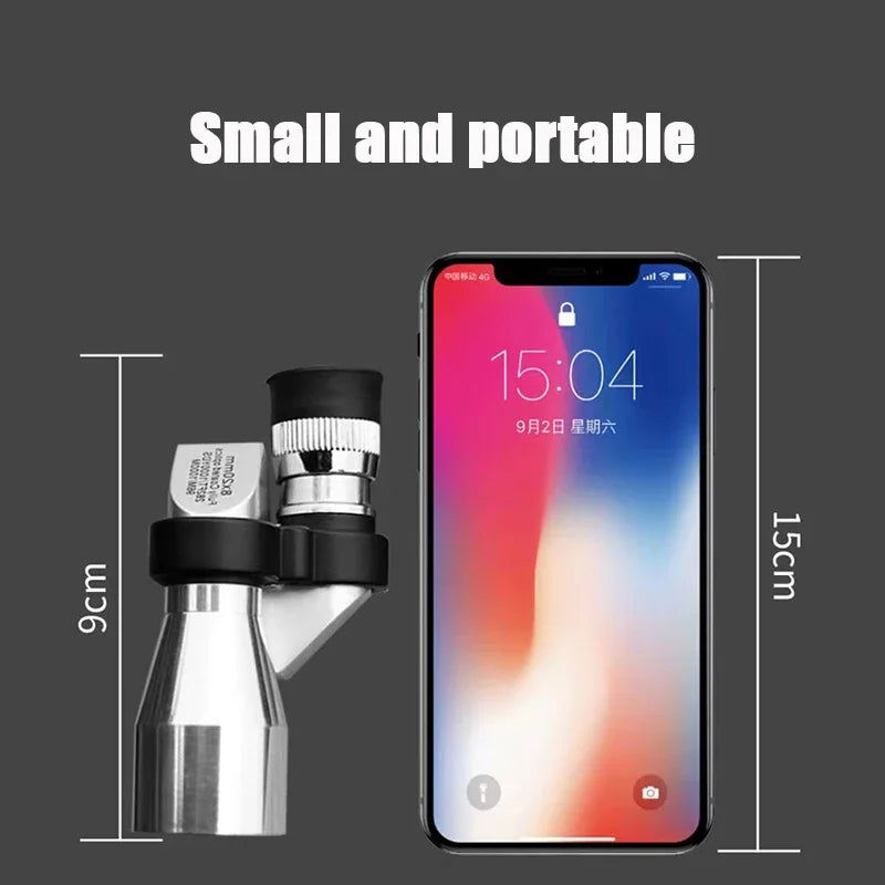 8x20 HD Monocular Telescope - Waterproof & Compact Focus, BAK4 Prism for Hunting/Camping/Birdwatching (Portable Zoom)