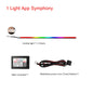 22in1 Symphony Car Ambient Light RGB 213 Color Universal Car Interior led strip acrylic Backlight Guide Symphony Atmosphere lamp