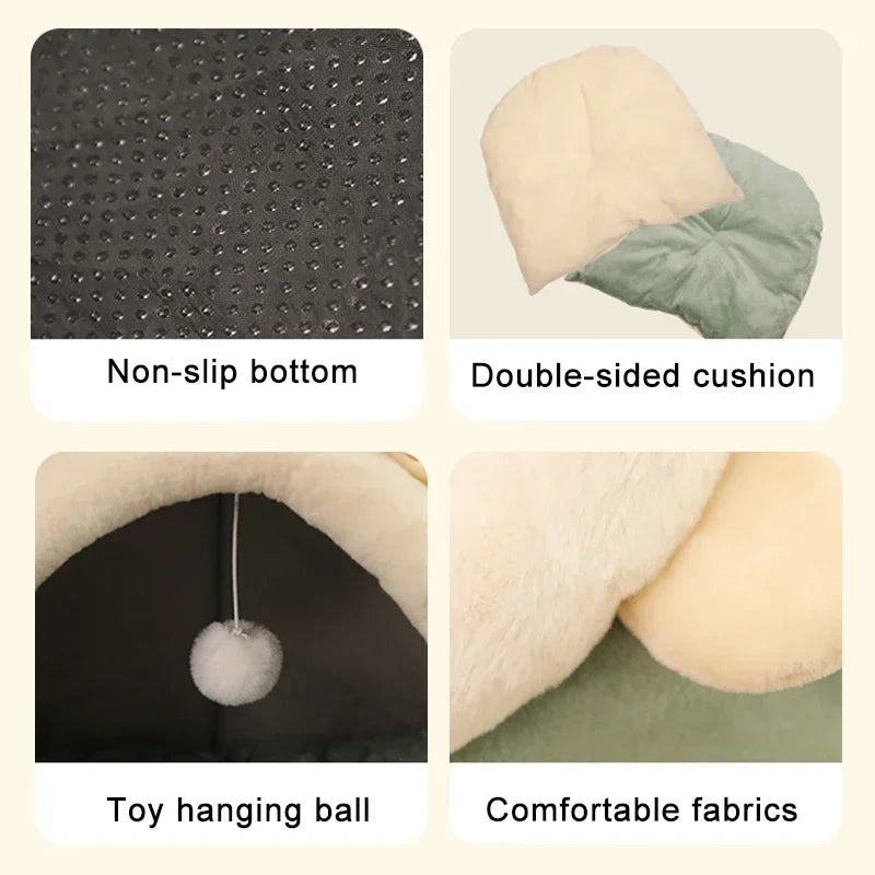 Super Cat Bed Warm Pet House Kitten Cave Cushion Pets House Warm Sleeping Dog Basket Tent Small Dog Mat Supplies Bed For Cats