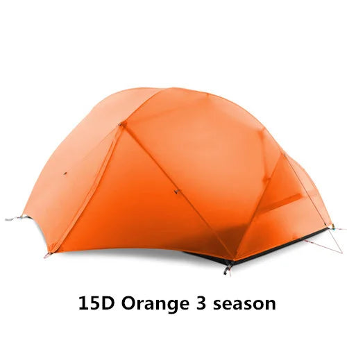 FLAME'S CREED 2 People Backpacking Tent Outdoor Camping 4 Season Winter 15D Tent Double Layer Waterproof Hiking Survival