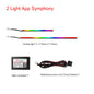 22in1 Symphony Car Ambient Light RGB 213 Color Universal Car Interior led strip acrylic Backlight Guide Symphony Atmosphere lamp