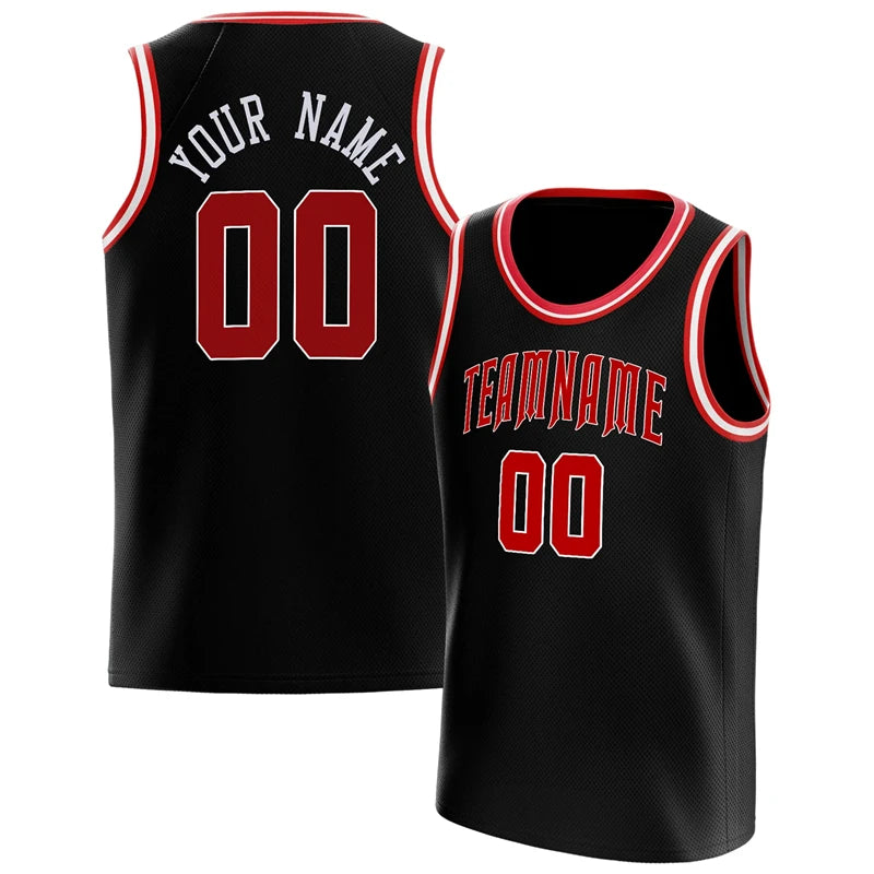 Fashion Black Basketball Tank Tops Summer Trend Custom Name Team Name Men Women Sports Vest Casual Oversized Team Uniforms Tops