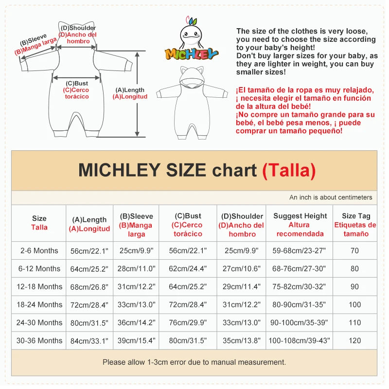 MICHLEY NEW Carnival Blue Dragon Baby Rompers Winter Costume Clothes Cartoon Jumpsuit Bodysuits Overall For Girl Boy Bebe 2-36M