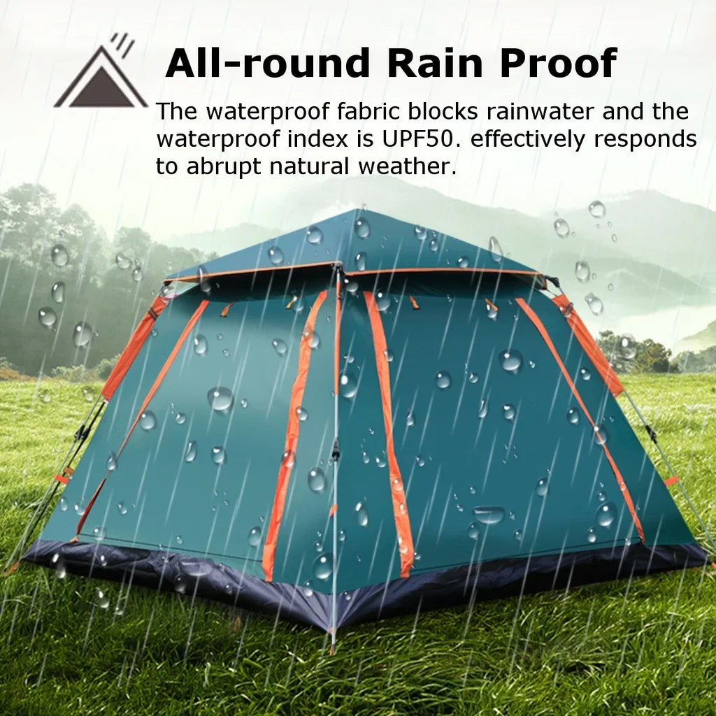 Goture 6-7Person Waterproof Automatic Tent 240*240*150cm Double Layer Camping Tent Outdoor Dome Camping Family Tent Couple Tents