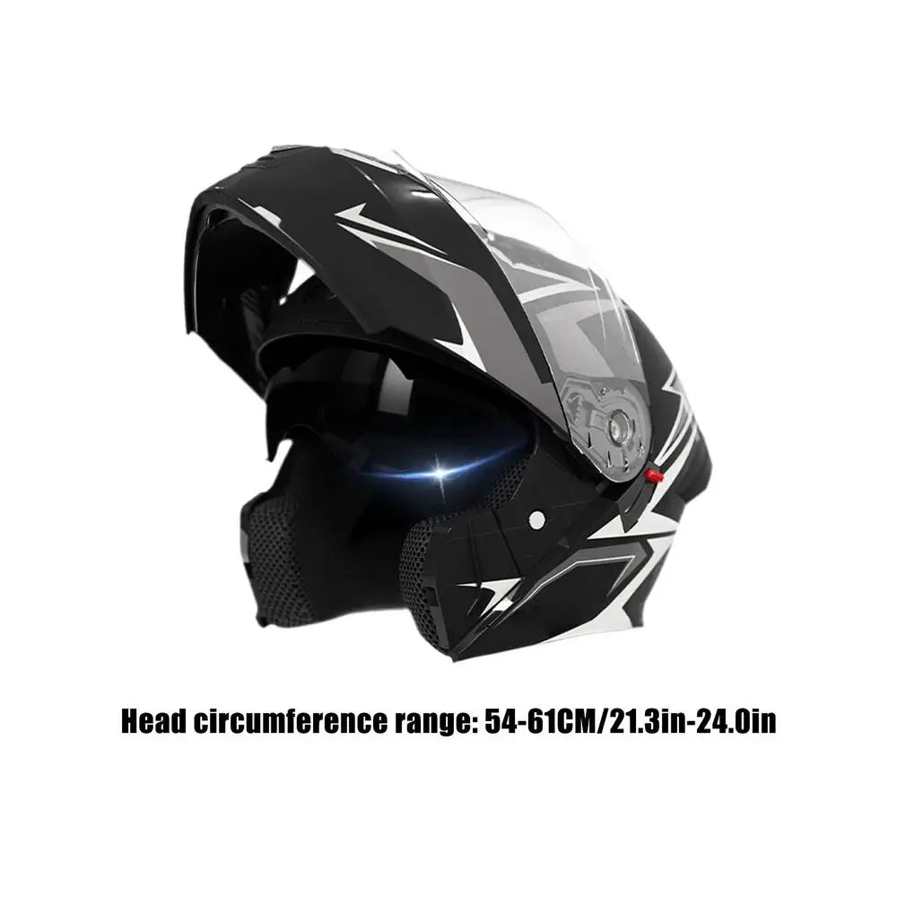 Adult Motorcycle Helmet Motorcycle Open Face Helmet Double Visor Protective Gear Headgear For Racing Street Riding Sportbike