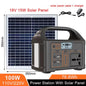 Solar Generator 460Wh Portable Power Station 300W 500WLiFePo4 Batteries 110V 220V Energy Storage Supply LED For Camping RV Trip