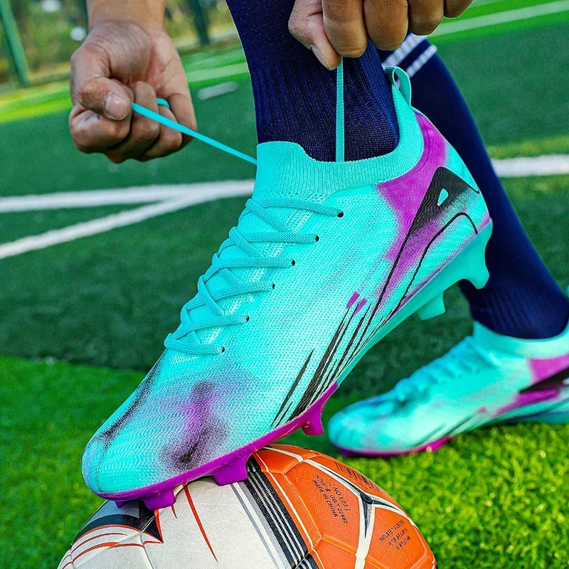 New Men's Soccer Shoes TF/FG Hot Selling Children's Football Boots Outdoor Anti-Slip Training Sneakers Football Shoes for Boys