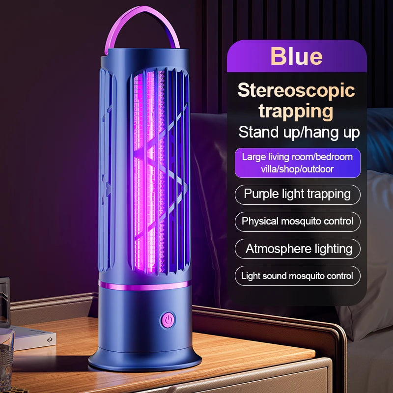 Household Electric Shock Mosquito Light Rechargeable Camping Light Night Light Outdoor Indoor Violet Light Repellent Mosquitoes