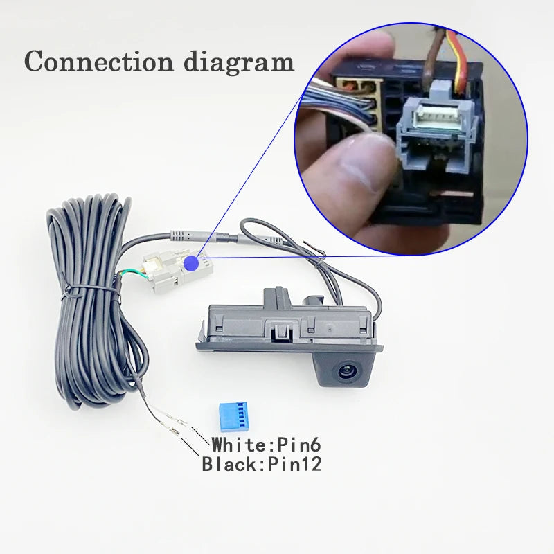 HICAMRUI Rear Camera for VW  Volkswagen T Cross T-Cross 2019-2025 Canbus Dynamic Trajectory Camera Plug and play without coding