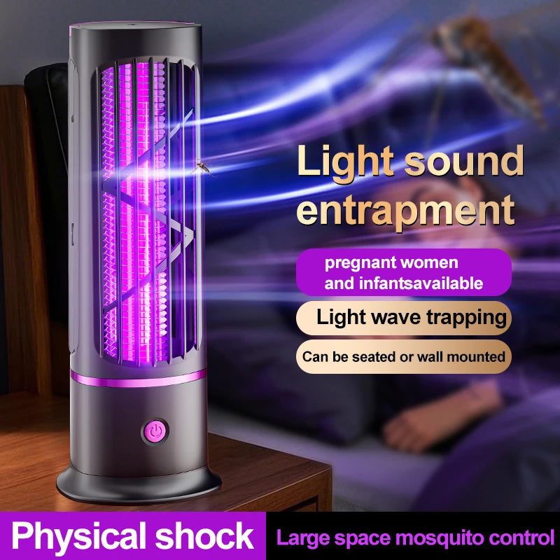 Household Electric Shock Mosquito Light Rechargeable Camping Light Night Light Outdoor Indoor Violet Light Repellent Mosquitoes
