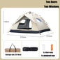 Portable Automatic Automatic Tent, Fully House, Outdoor Camping, Silver Glue Coating, Waterproof Windows and Doors Against Mosqu