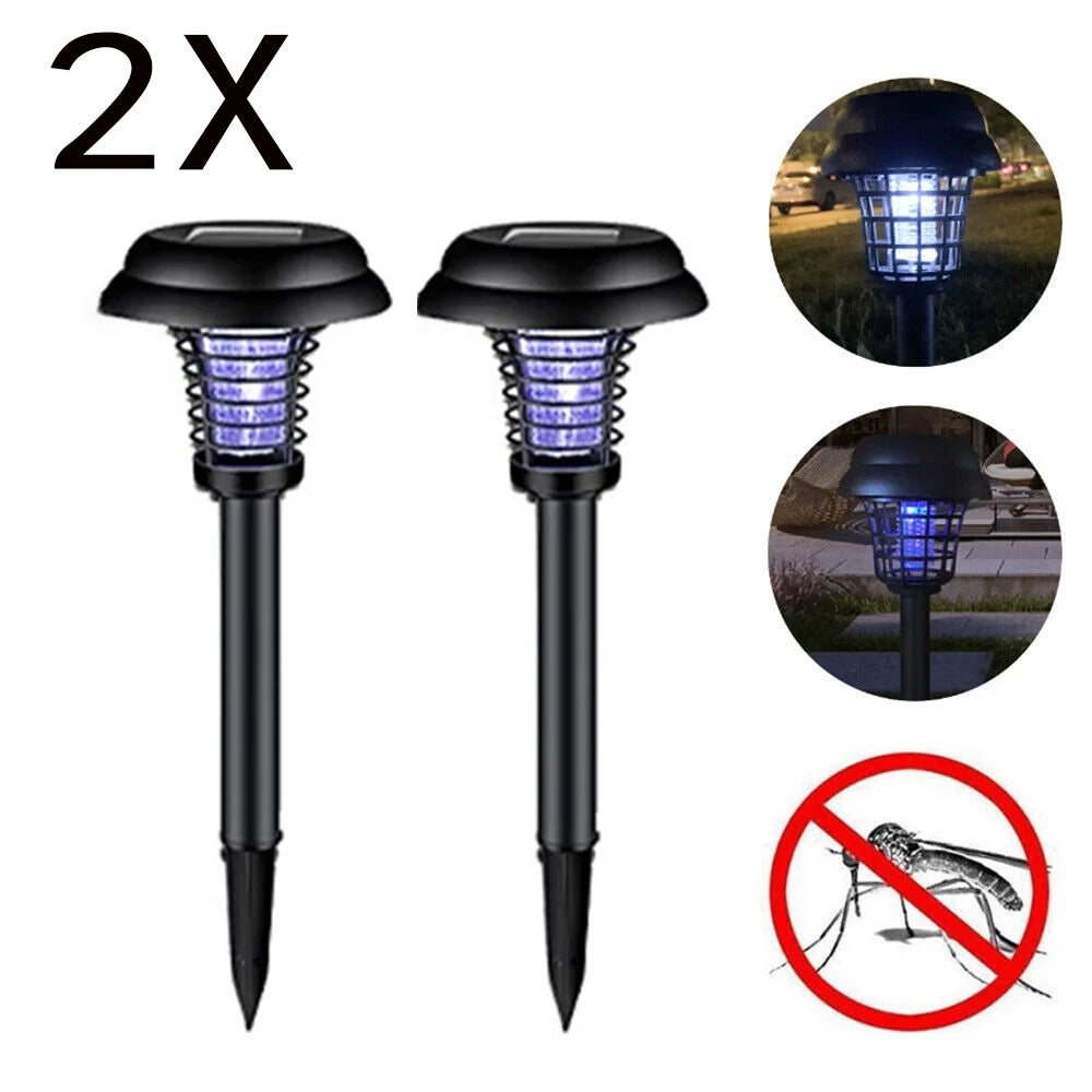 Solar Mosquito Killer Lamp Waterproof Outdoor Villa Garden Fly Trap Outdoor Courtyard Mosquito Attractor Electric Insect Killer