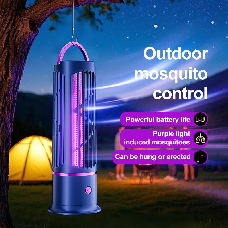 Household Electric Shock Mosquito Light Rechargeable Camping Light Night Light Outdoor Indoor Violet Light Repellent Mosquitoes
