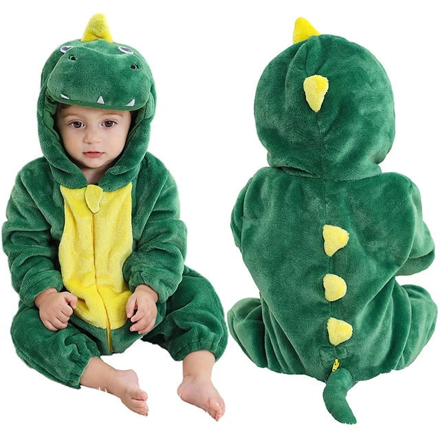 MICHLEY NEW Carnival Blue Dragon Baby Rompers Winter Costume Clothes Cartoon Jumpsuit Bodysuits Overall For Girl Boy Bebe 2-36M