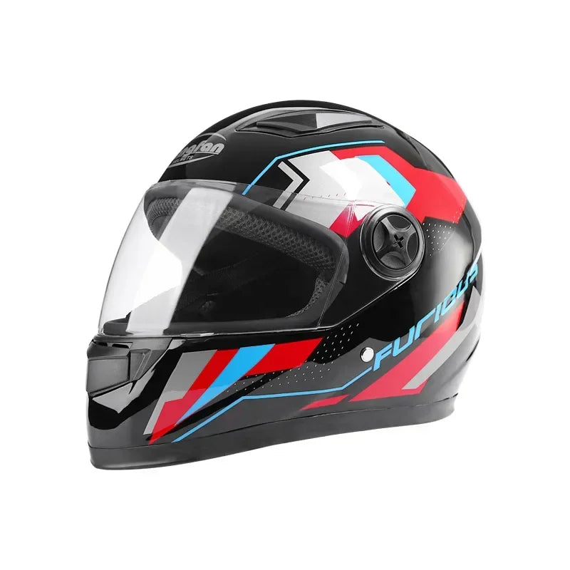 Motorcycle Helmet Adult Full Helmet Large Tail Wing of Locomotive Safety Helmet Men and Women