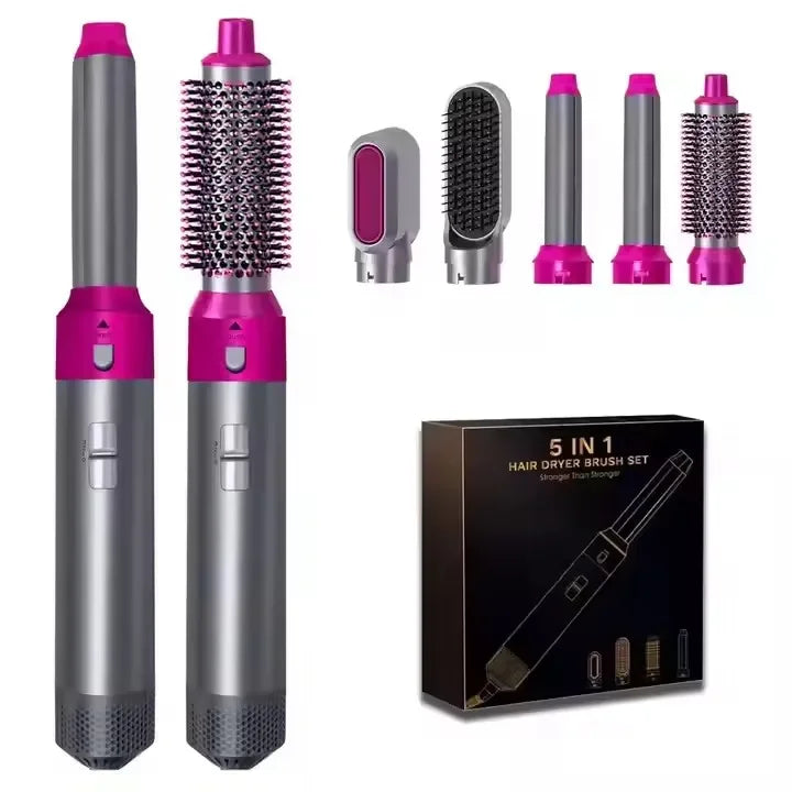 5 in 1 Hair Curler Hot Comb Set Professional Curling Iron Hair Straightener Styling Tool  Airwrap Hair Dryer Household
