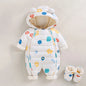New born Autumn Winter Overall For Children Infant Thicken Clothes Boy Hooded Baby costume little Girls clothing toddler Romper