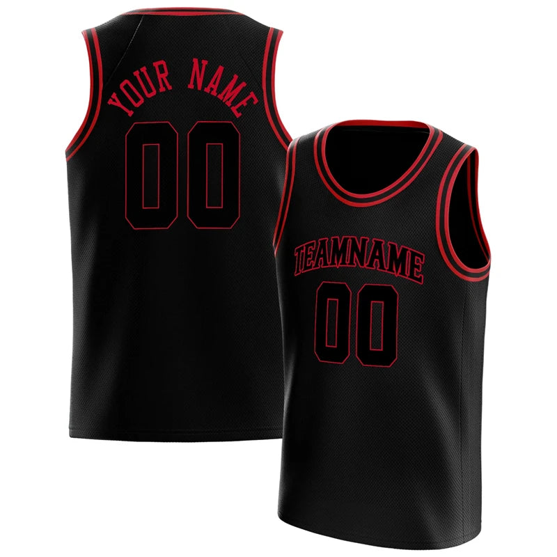 Fashion Black Basketball Tank Tops Summer Trend Custom Name Team Name Men Women Sports Vest Casual Oversized Team Uniforms Tops