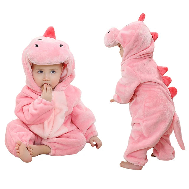 MICHLEY NEW Carnival Blue Dragon Baby Rompers Winter Costume Clothes Cartoon Jumpsuit Bodysuits Overall For Girl Boy Bebe 2-36M