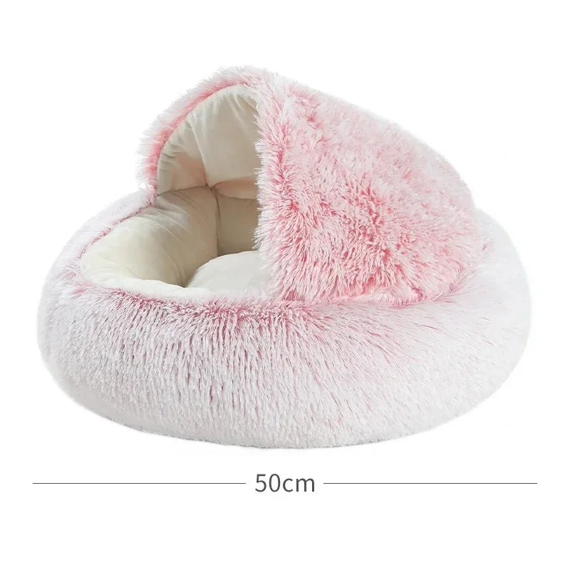 Long Haired Fur Shell Nest Crystal Velvet Warm Thick Sleeping Bag Cat Sleeping Bag Autumn Winter Universal Cat Nest Dog Nest