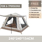 Goture 6-7Person Waterproof Automatic Tent 240*240*150cm Double Layer Camping Tent Outdoor Dome Camping Family Tent Couple Tents