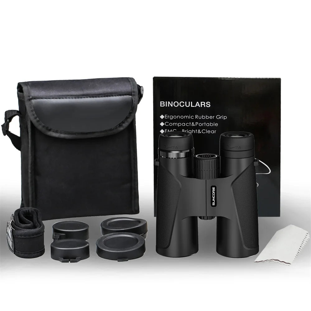 Suncore TL12X42 Professional Waterproof Binoculars Portable HD Telescope Large 42mm Objective Lens for Outdoor Camping