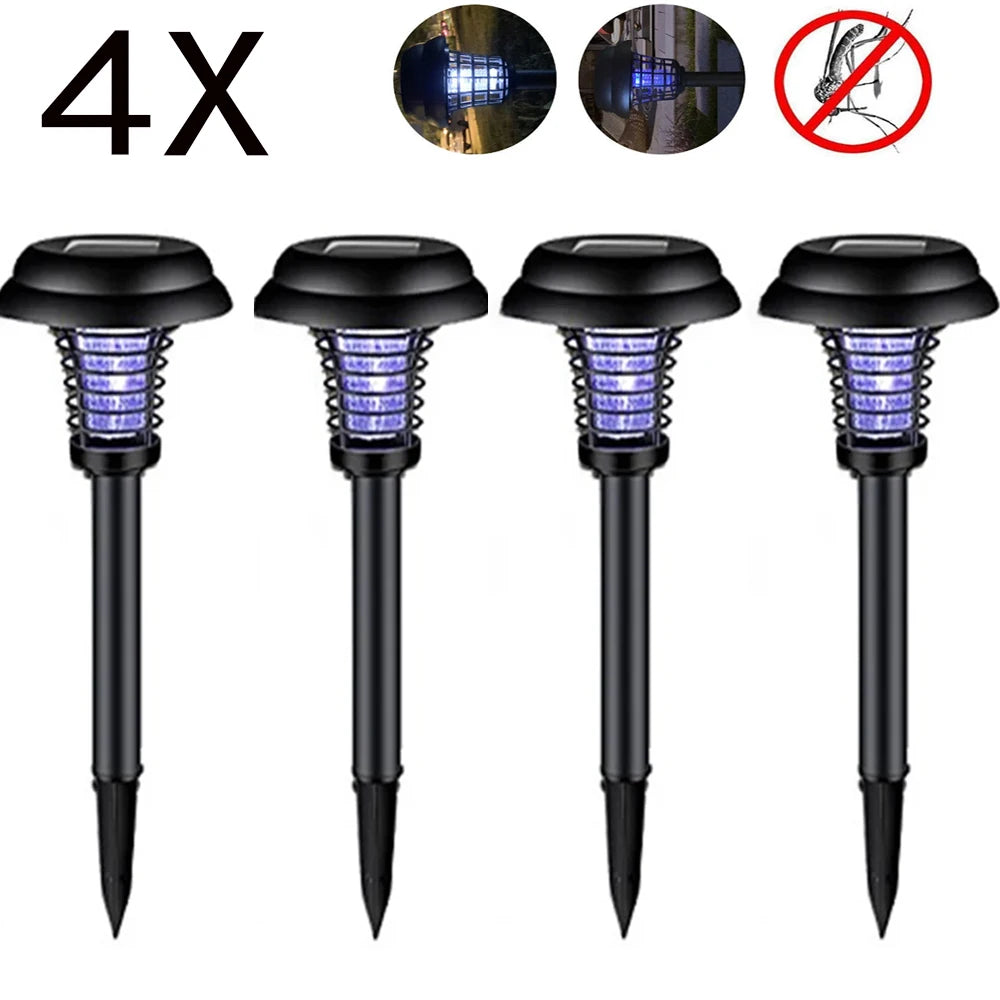 Solar Mosquito Killer Lamp Waterproof Outdoor Villa Garden Fly Trap Outdoor Courtyard Mosquito Attractor Electric Insect Killer