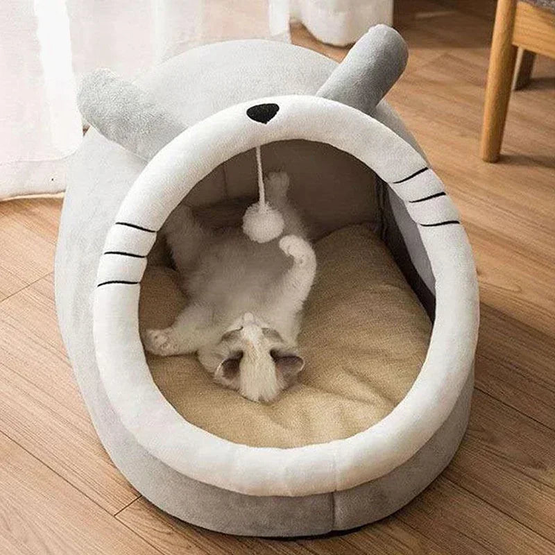 Super Cat Bed Warm Pet House Kitten Cave Cushion Pets House Warm Sleeping Dog Basket Tent Small Dog Mat Supplies Bed For Cats