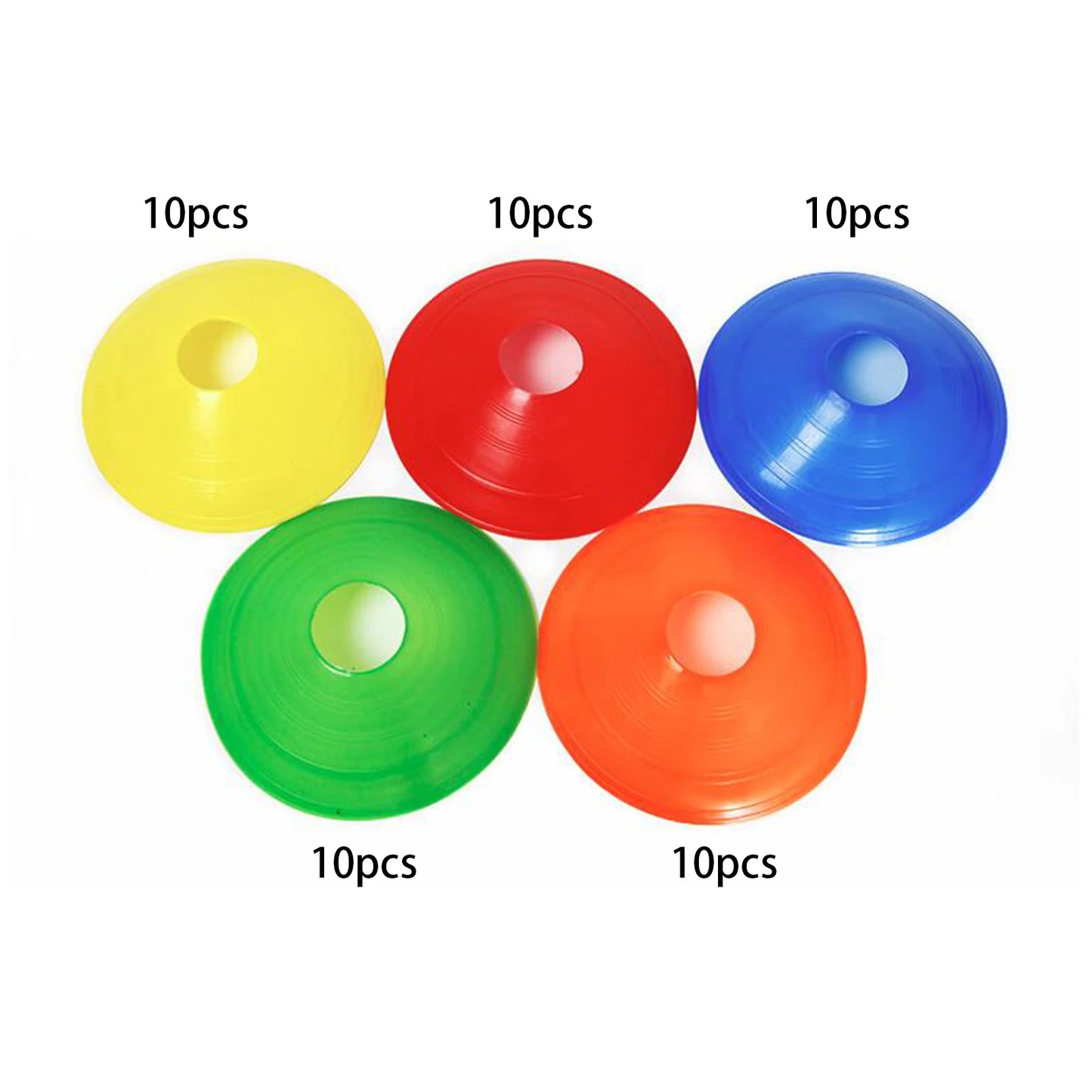 50Pcs/Set Soccer Cones Practice Equipment Supplies Portable Cross Training for Games Coaching Football Garden Outdoor Activities