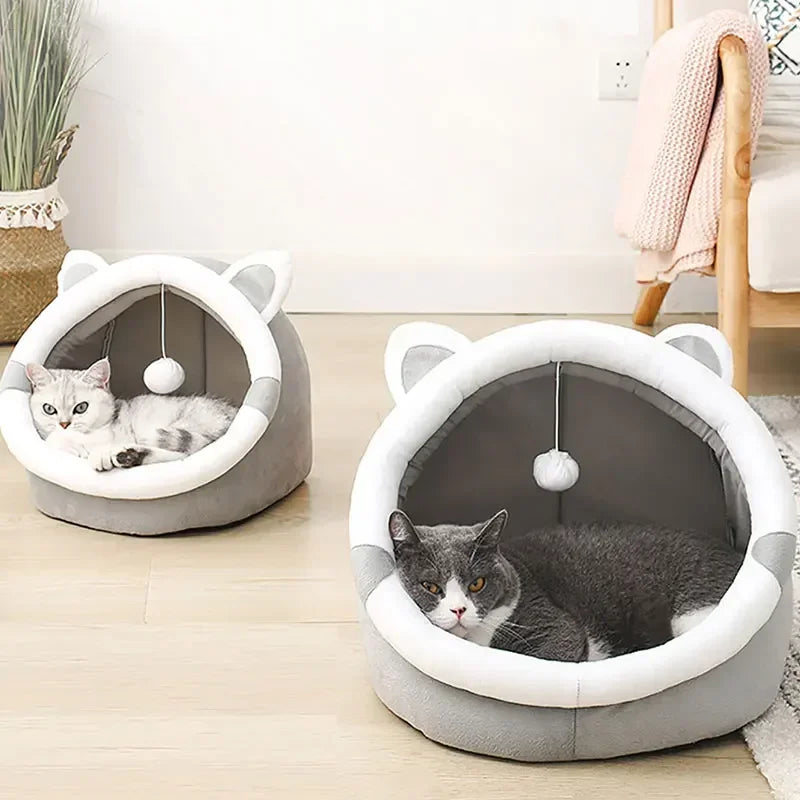 Super Cat Bed Warm Pet House Kitten Cave Cushion Cat House Warm Sleeping Dog Basket Tent Small Dog Mat Supplies Bed For Cats