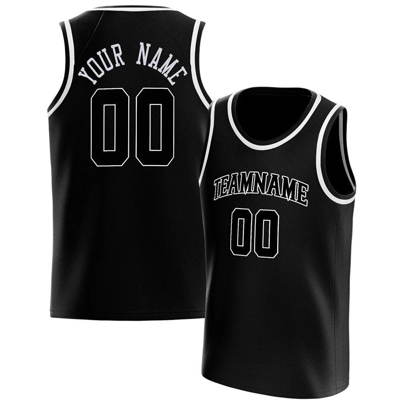 Fashion Black Basketball Tank Tops Summer Trend Custom Name Team Name Men Women Sports Vest Casual Oversized Team Uniforms Tops