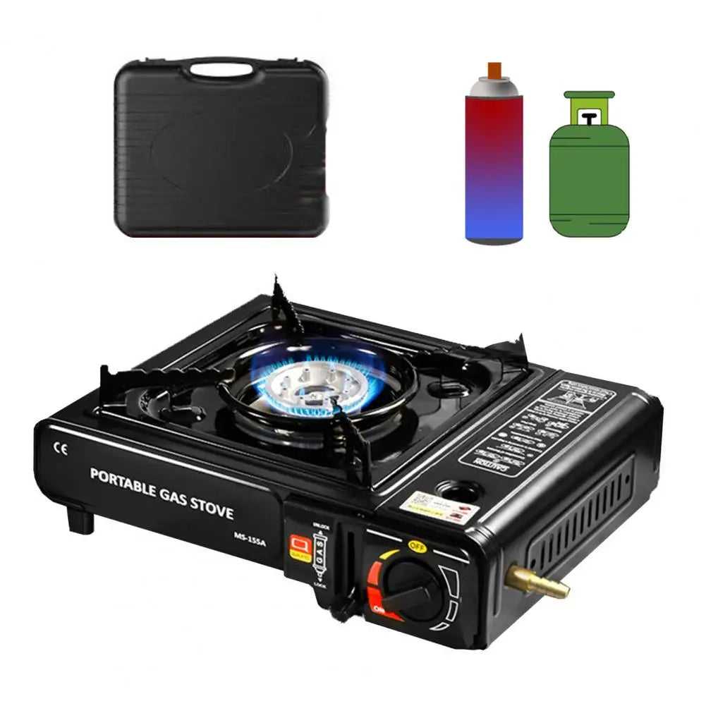Portable Stove Durable 2900w Butane Gas Burner Stove for Outdoor Camping Bbq Cooking High-temperature Resistant Travel Cooker